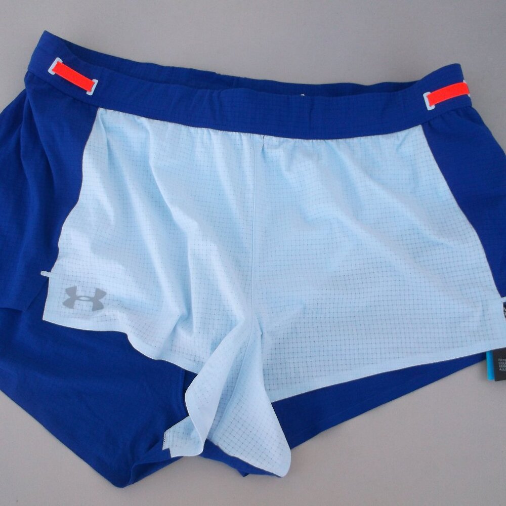 Under Armour Heat Gear Women’s Athletic Shorts LG – Blue/White, NWT